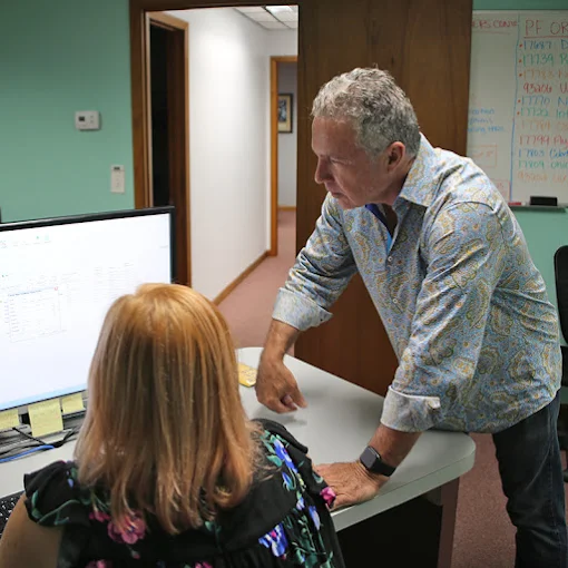 Cases2Go packaging engineer reviewing custom case design with team member
