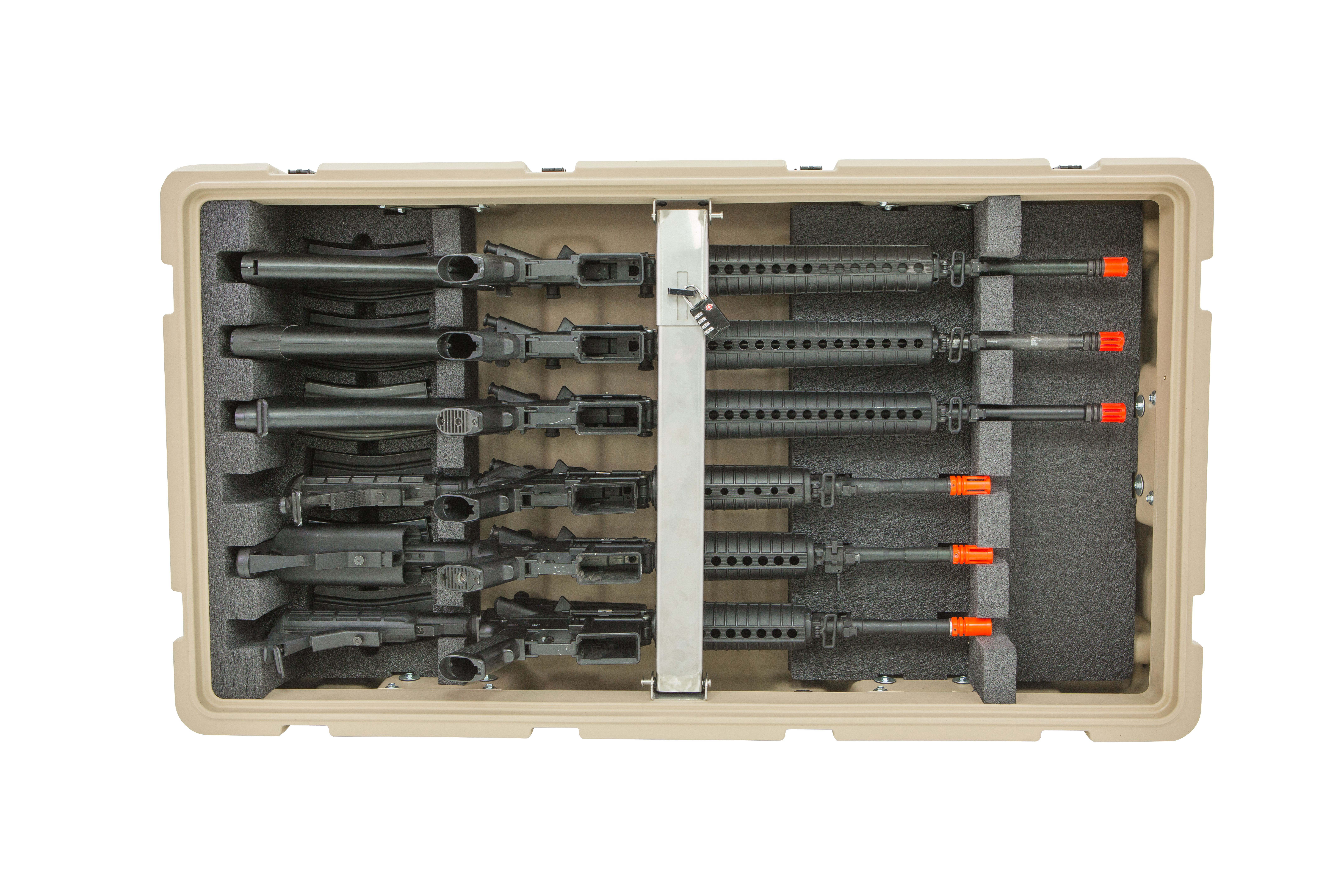 multi gun case with rifle storage and integrated lid organizer for accessories