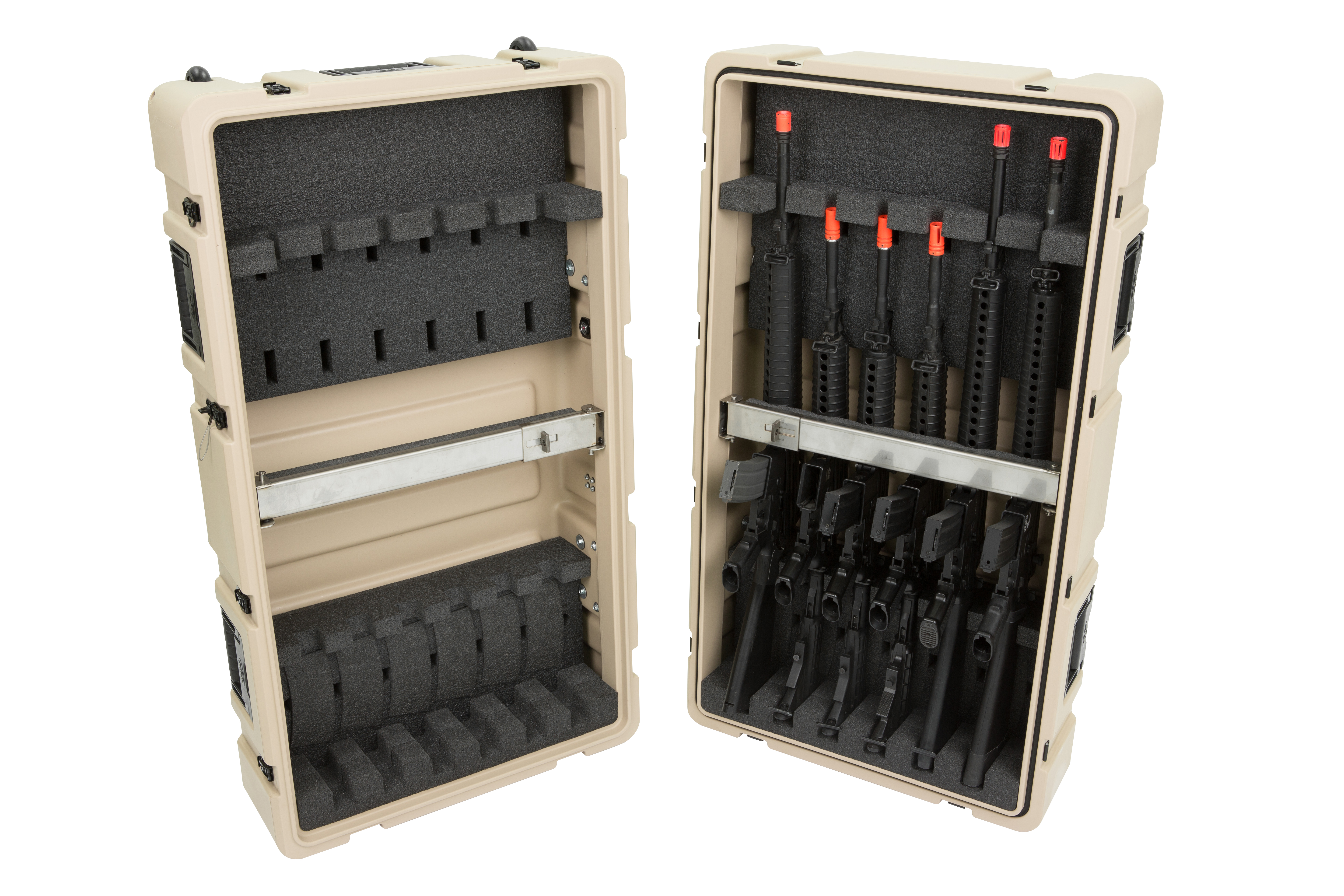 Multi weapon gun cases with custom foam layouts