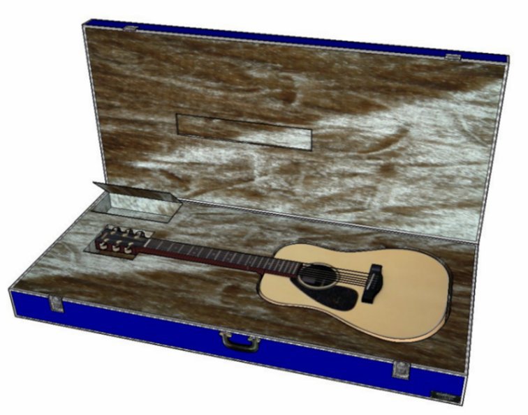 Guitar cases for electric acoustic and bass guitars with hard shell protection