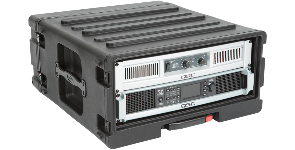 NSN 5895-01-684-6395 SKB 1SKB-R4UW 4U rolling rackmount case with wheels