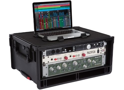 NSN 8145-01-692-5456 SKB 1SKB-iSF4U 4U Studio Flyer rackmount case with wheels