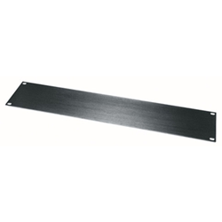 Middle Atlantic 2U Flat Blank Panel - Black Brushed Anodized from Cases2Go