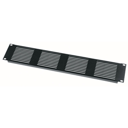 Middle Atlantic 2U Horizontal Vent Panel - Black Brushed Anodized from Cases2Go