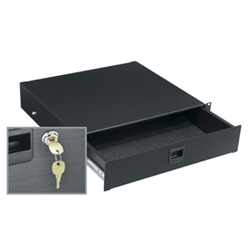 Middle Atlantic 2U Locking Rack Drawer - Black Textured from Cases2Go