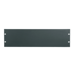 Middle Atlantic 3U Blank Panel - Black Brushed Anodized Front View from Cases2Go