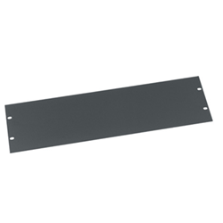 3U Flat Aluminum Panel - Black Powder Coat 