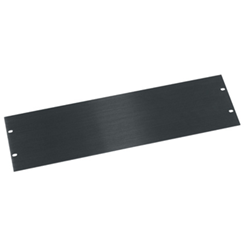 Middle Atlantic 3U Flat Blank Panel - Black Brushed Anodized from Cases2Go