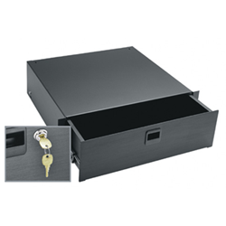 Middle Atlantic 3U Locking Rack Drawer - Black Anodized from Cases2Go