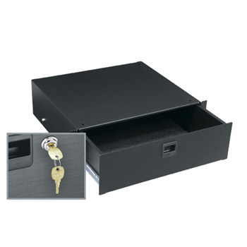 Middle Atlantic 3U Locking Rack Drawer - Black Textured from Cases2Go