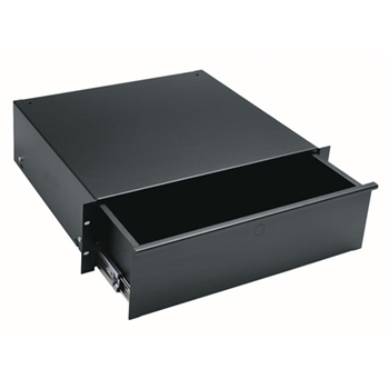 Middle Atlantic 3U Rack Utility Drawer - Black Powder Coat from Cases2Go