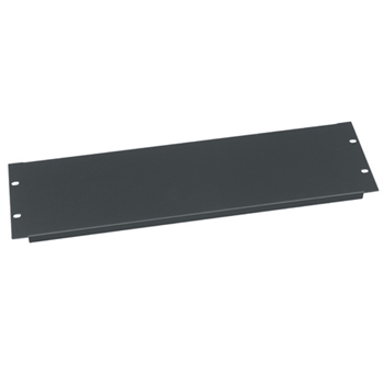 Middle Atlantic 3U Steel Flanged Blank Panel - Black Powder Coat from Cases2Go