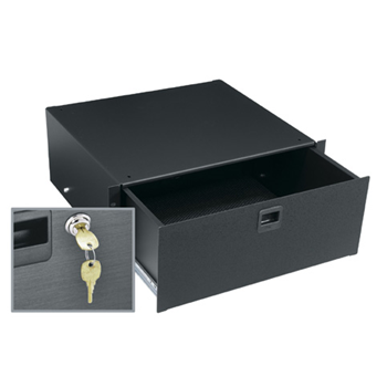 Middle Atlantic 4U Locking Rack Drawer - Black Textured from Cases2Go