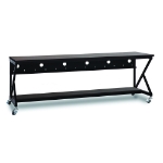 96" Performance 400 Series® LAN Station - African Mahogany server racks, server rack accessories, kendall howard, kendall howard work station, work station, 96" work station, server room table, server room furniture, 96" Performance Work Station w/ 14" Bottom Shelf, 5000-3-404-96