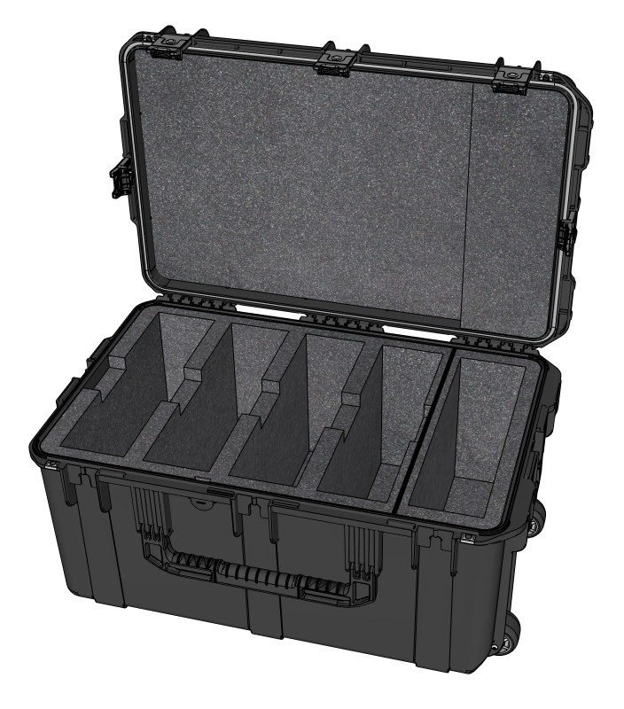 Cases2Go Shipping Case for (4) GETAC X600 Pro PCI Laptops