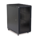 22U LINIER® Server Cabinet - Glass/Vented Doors - 36" Depth server racks, server rack accessories, kendall howard, server rack cabinet, vented server cabinet, server cabinet, Cabinet w/ Vented Rear Door + Glass Front Door - 22U (36" Depth), 3100-3-001-22