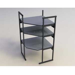 Corner Performance Plus Heavy Duty LAN Station server racks, server rack accessories, kendall howard, LAN station bundle, LAN station, corner LAN station, Corner Performance Plus 4-Post LAN Station Bundle, 7100-1-100-CR