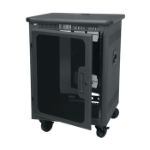 Middle Atlantic PTRK 14U Portable Rolling Rack w/ Door + Marble Top - 24.5 Deep from Cases2Go