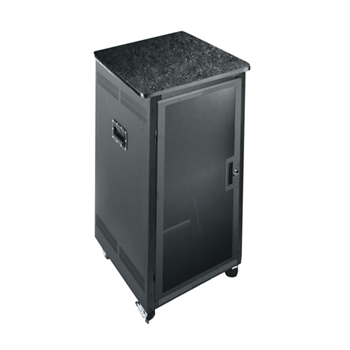 Middle Atlantic PTRK 27U Portable Rolling Rack w/ Door + Marble Top - 24.5 Deep from Cases2Go