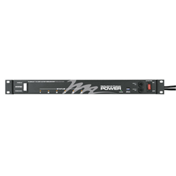 Middle Atlantic Rackmount Power Sequencing 15 Amp - 6 Outlet Front View from Cases2Go