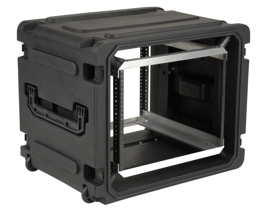 NSN 8145-01-646-7122 SKB 3SKB-R08U20W 8U rolling shock rackmount case