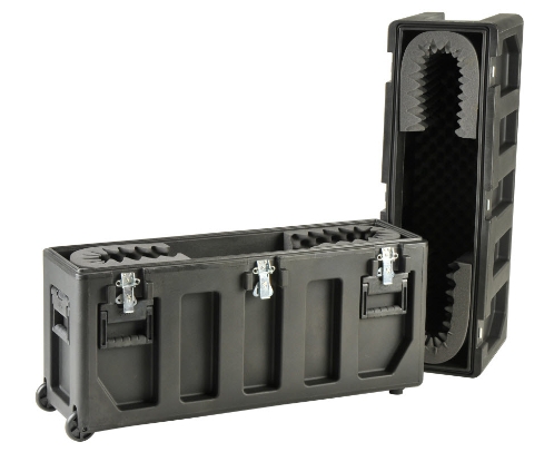 NSN 8145-01-608-3574 SKB 3SKB-3237 flat screen TV and monitor shipping case with foam interior and wheels