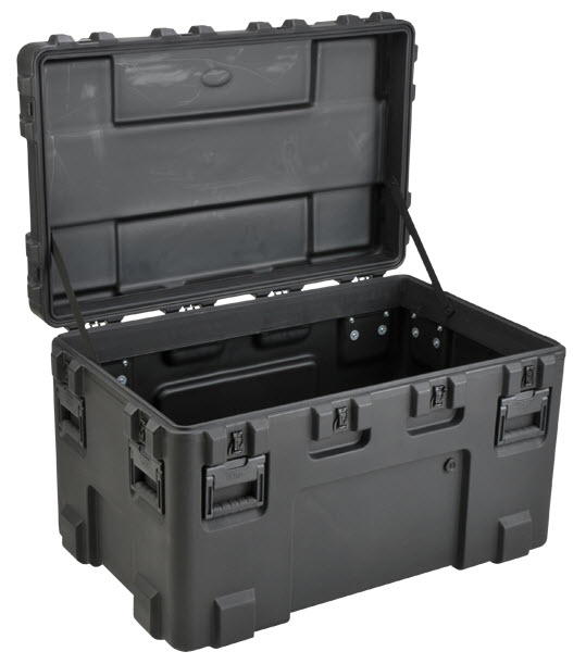 NSN 8145-01-608-3481 SKB 3R4024-24B-E rotomolded electronic equipment case with empty interior