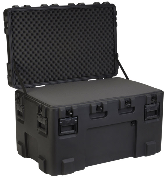 NSN 8115-01-713-3834 SKB 3R4024-24B-L rotomolded protective case with layered foam interior