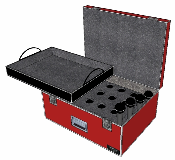 ANVIL ATA Case for 24 Microphones And Accy Tray