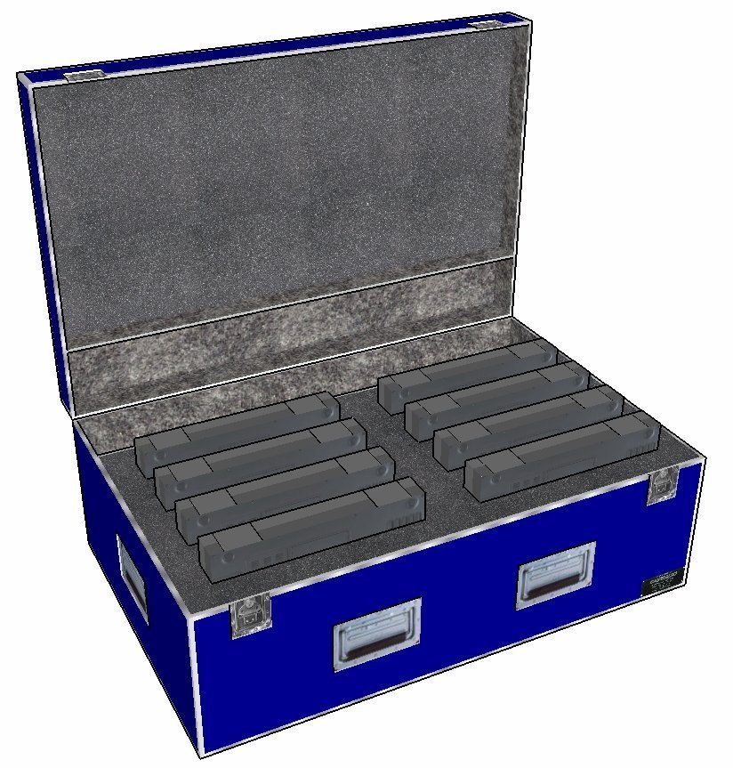 ANVIL 1/4" ATA Case for 8 Laptops + Accy (Lightweight Construction)