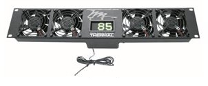 Middle Atlantic 2U Ultra Quiet Fan Panel w/ (2) 4.5" Fans + LED Display from Cases2Go