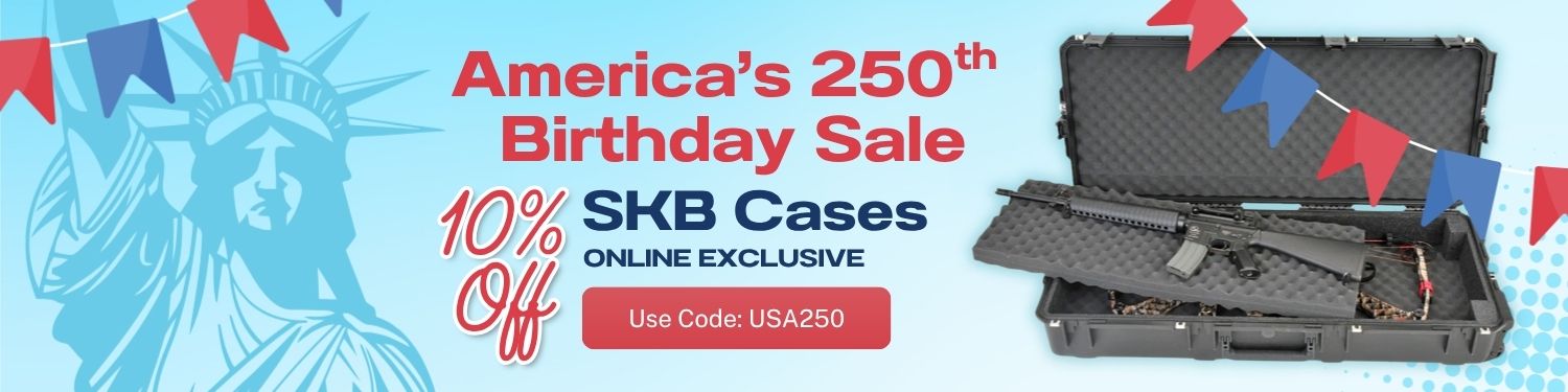 Independence Day Sale Use Code USA250 at checkout for 10% off SKB Cases